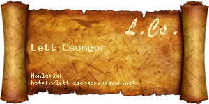 Lett Csongor névjegykártya